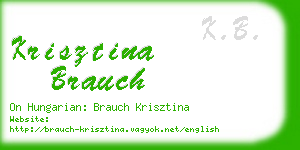 krisztina brauch business card
